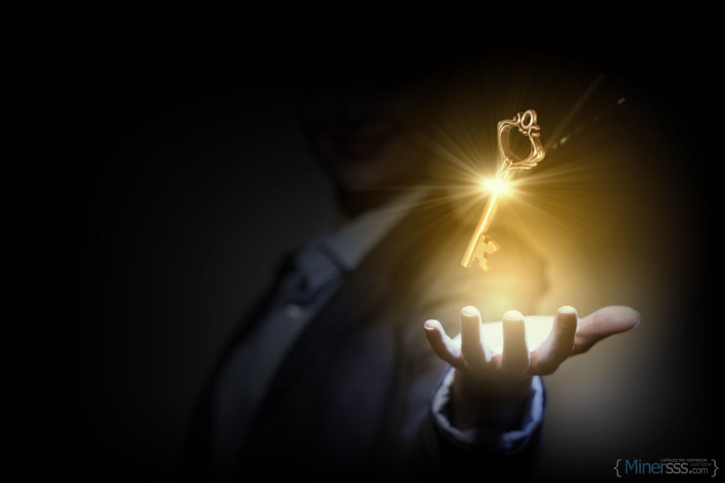 30572678 - close up image of business person holding shining key