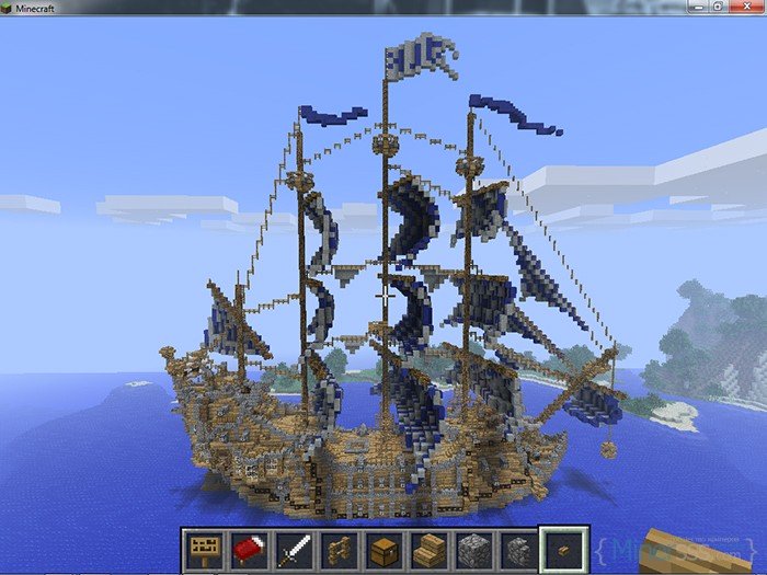 Корабль в Майнкрафт