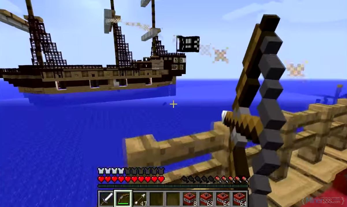 Морской бой в Майнкрафт