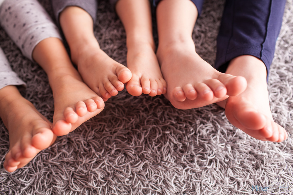 bare feet on carpet